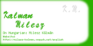 kalman milesz business card